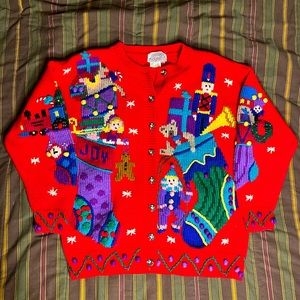 This is a beautiful Christmas sweater, very warm and amazing quality.